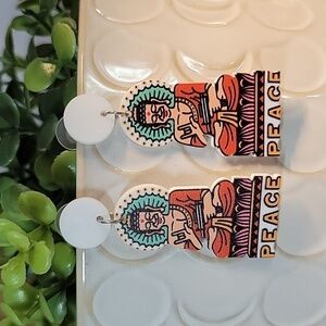Peace Over Violence Drop Earrings